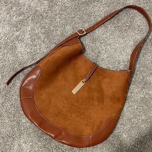 Elegant Brown Leather Shoulder Bag